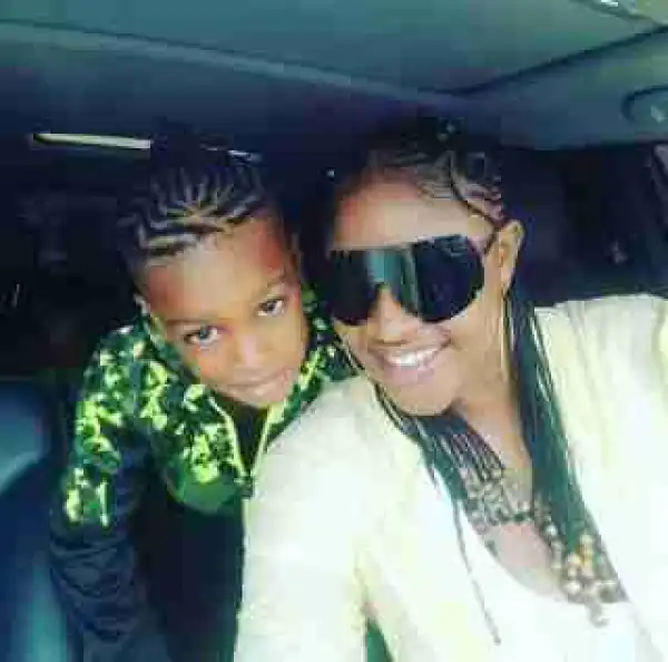 Actress Angela Okorie & Her Braided Son Swagged Up In New Photos